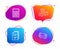 Calculator, Handout and Chat messages icons set. Refresh mail sign. Vector