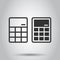 Calculator icon in flat style. Calculate vector illustration on white isolated background. Calculation business concept