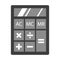 Calculator icon vector isolated. Digital tool for math operations