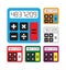 Calculator icons set