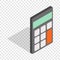 Calculator isometric icon