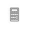 Calculator line icon