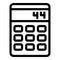 Calculator machine icon, outline style