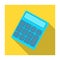 Calculator. Machine to quickly count data. Math .School And Education single icon in flat style vector symbol stock