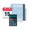 Calculator math with calendar and taxes