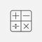 Calculator or Math Operations linear vector concept icon
