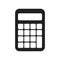 Calculator modern digital screen mobile black vector