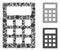 Calculator Mosaic Icon of Abrupt Pieces