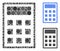Calculator Mosaic Icon of Circle Dots