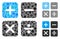 Calculator Mosaic Icon of Rough Items