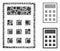 Calculator Mosaic Icon of Unequal Parts