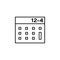calculator outline icon. Element of simple education icon for mobile concept and web apps. Thin line calculator outline icon can