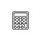 Calculator Outline Vector Icon, Symbol or Logo.