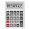 Calculator, Refinance text concept, vector illustration