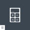 Calculator related vector glyph icon.