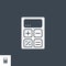 Calculator related vector glyph icon.