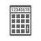 Calculator vector icon, digital calculate machine