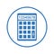 Calculator vector icon, digital calculate machine