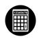 Calculator vector icon, digital calculate machine