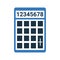 Calculator vector icon, digital calculate machine