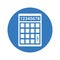 Calculator vector icon, digital calculate machine