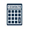 Calculator vector icon, digital calculate machine