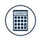 Calculator vector icon, digital calculate machine