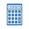 Calculator vector icon, digital calculate machine