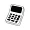 Calculator vector illustration, hand drawn Electrical device for calculate