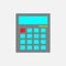 Calculator vector image. Mathematical symbol. Calculator is a symbol of the account.