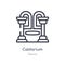 caldarium outline icon. isolated line vector illustration from sauna collection. editable thin stroke caldarium icon on white