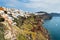 Caldera coastline with Oia village cityscape at Santorini island