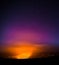 Caldera of Hawaiian volcano at night