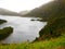 Caldera of lagoa do Fogo crater lake on the island of Sao Miguel in the Azores