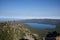 Caldera and Paulina Lake, aerial view from Paulina Peak