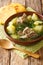 Caldo de costilla is a dish typical of Colombian cuisine it is made mainly from beef ribs boiled in water with slices of potato,