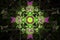 Caleidoscope Kaleidoscope Symmetrical Design Stunning Pattern Shapes Art Artsy Green Purple Background Cover
