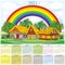 Calendar 2011 village and rainbow