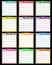 Calendar 2012 assorted colors