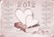 Calendar 2012 for love. week starts with sunday