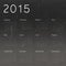 Calendar 2015 on black chalkboard background