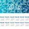 Calendar for 2016. Abstract illustration template design