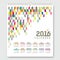 Calendar 2016 colorful geometric design