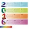 Calendar 2016.Polygon rainbow numbers,strips