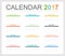 Calendar 2017 colorful party theme
