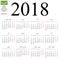 Calendar 2018, Arabic, Monday