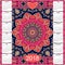 Calendar 2018. Vintage decorative elements. Oriental mandala pattern