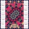 Calendar 2018. Vintage decorative elements. Ornamental floral background.