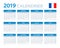 Calendar 2019 - French Version