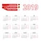 Calendar 2019 in Germany language with public holidays the count